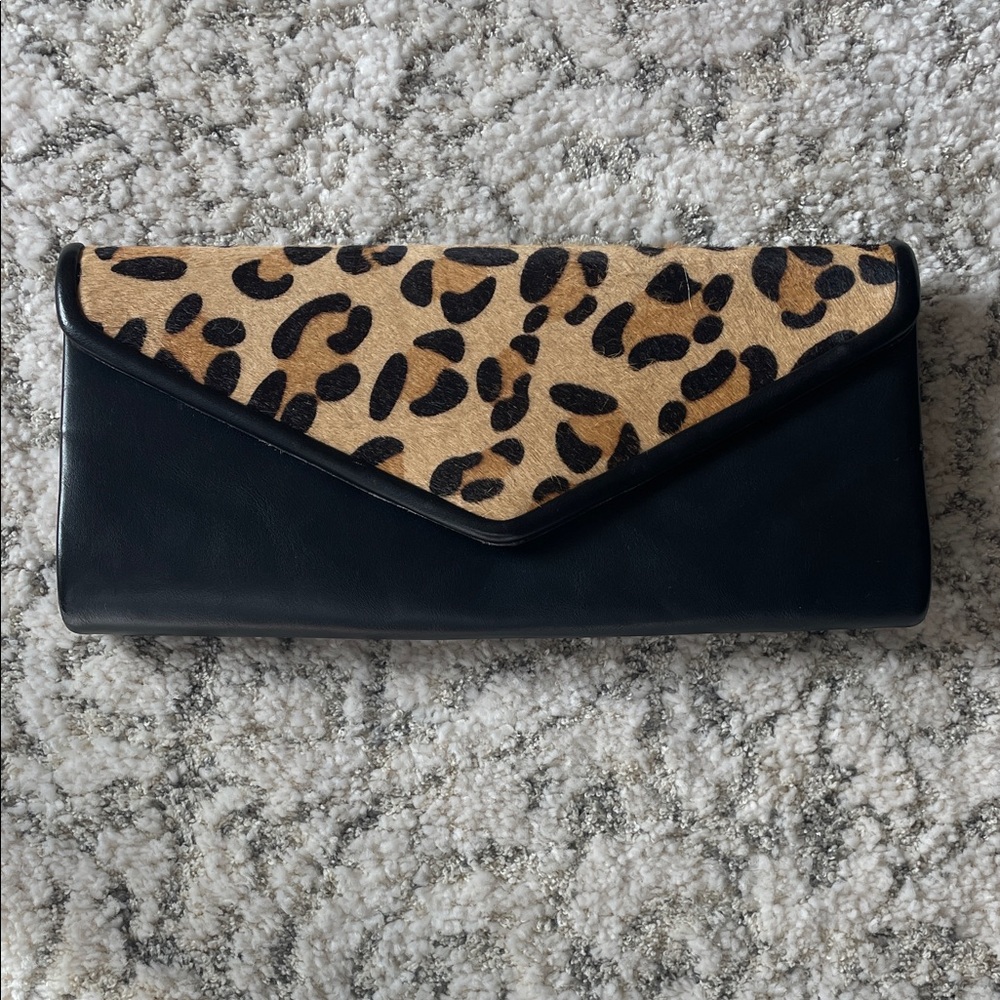 Kelly & Katie Tan and Black Leopard Clutch